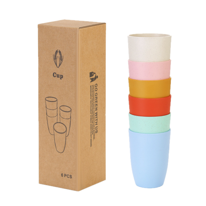 Reusable Straw - 밀짚 컵 6개 세트, 깨지지 않고