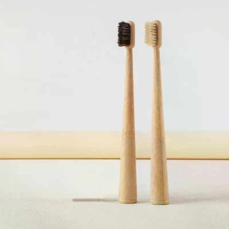 Bamboo Toothbrush - /ACR/1개/4개입 말털 대나무 칫솔 고급스럽고 부드러운