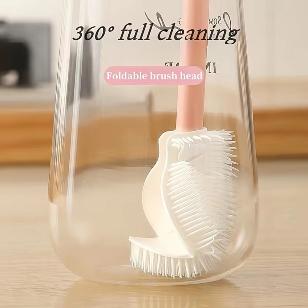Reusable Bottle - 접이식 360도 만능 세척 실리콘 브러쉬,