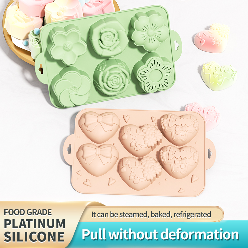 Eco Soap - 실리콘 비누 몰드, 다양한 모양의 하트