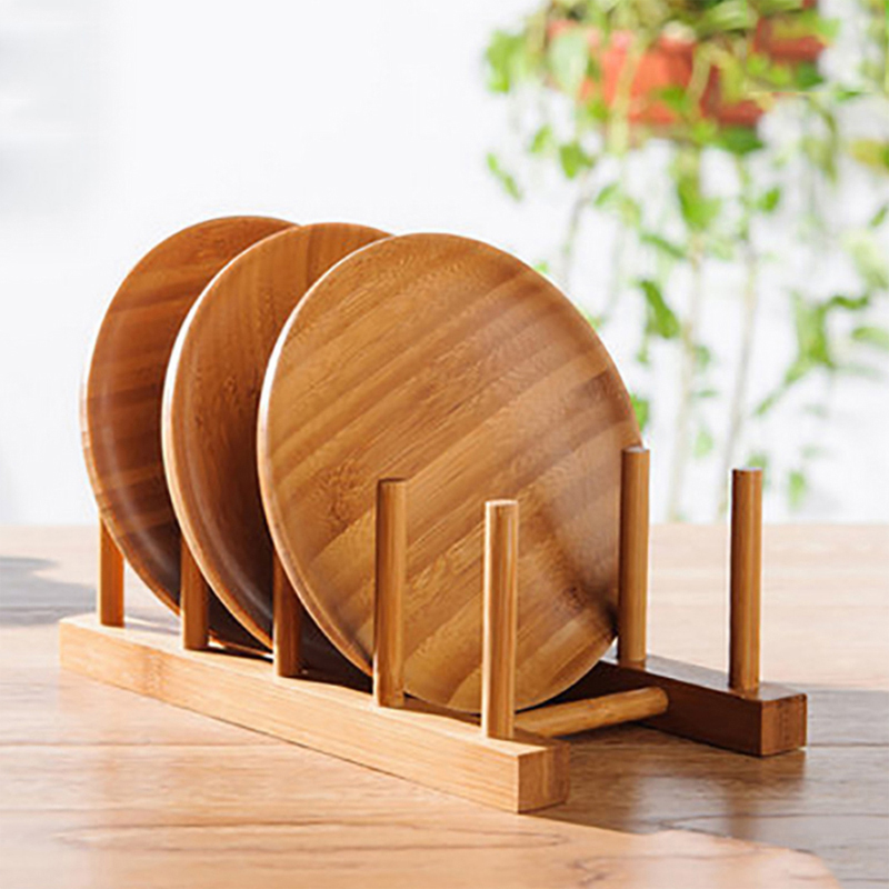Bamboo Cutlery - 주방 드레이너 랙 접시 냄비 뚜껑