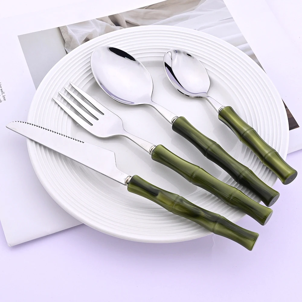 모조 대나무 손잡이 수저 세트 6/16/24/30개 스 - Bamboo Cutlery 리뷰 및 가격