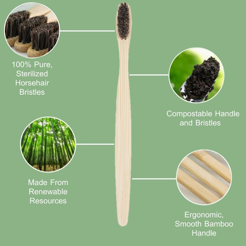 100개입 말털 칫솔, 대나무 손잡이, 천연 칫솔모,  - Bamboo Toothbrush 리뷰 및 가격