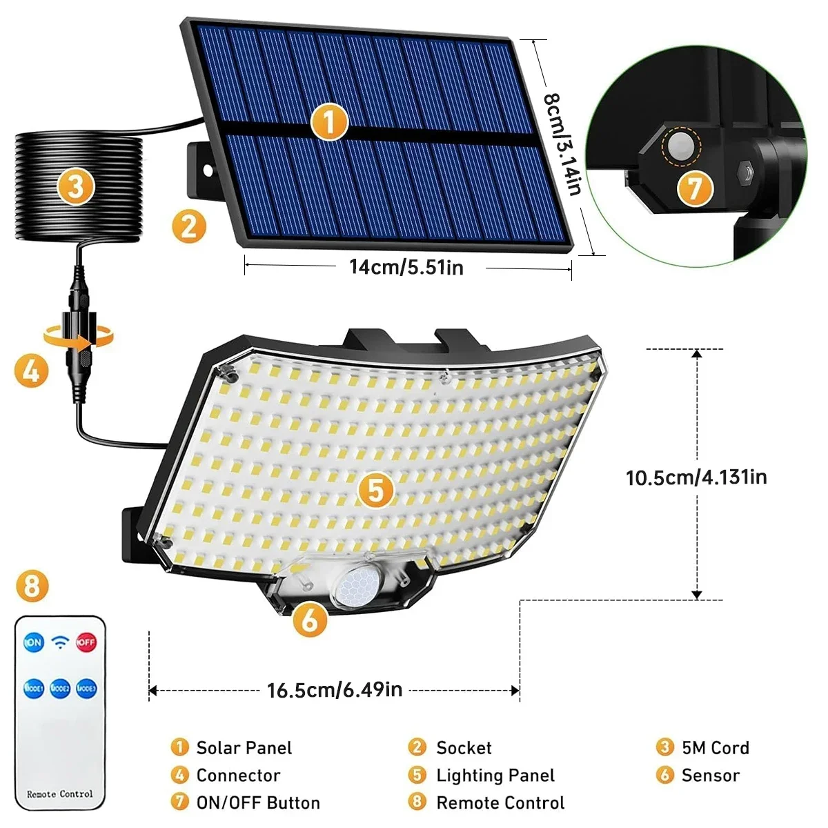 234LED 태양광 야외 조명 모션 센서 슈퍼 브라이트 - Solar Garden Light 리뷰 및 가격