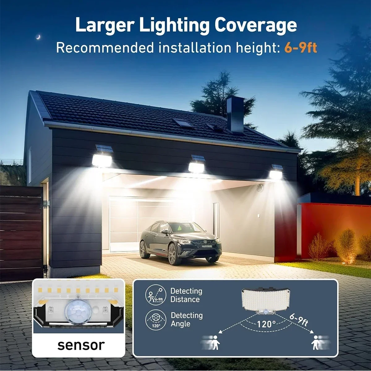 234LED 태양광 야외 조명 모션 센서 슈퍼 브라이트 - Solar Garden Light 리뷰 및 가격