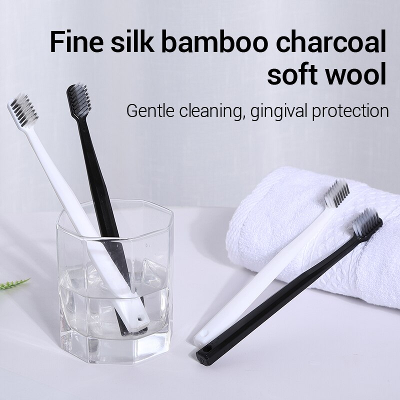 10PC 대나무 숯 브러시 실크 부드러운 강모 칫솔,  - Bamboo Toothbrush 리뷰 및 가격