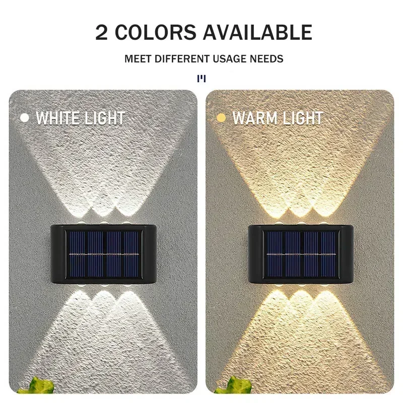 COB 태양광 벽등, 방수 야외 조명, 위아래 볼록 렌 - Solar Garden Light 리뷰 및 가격