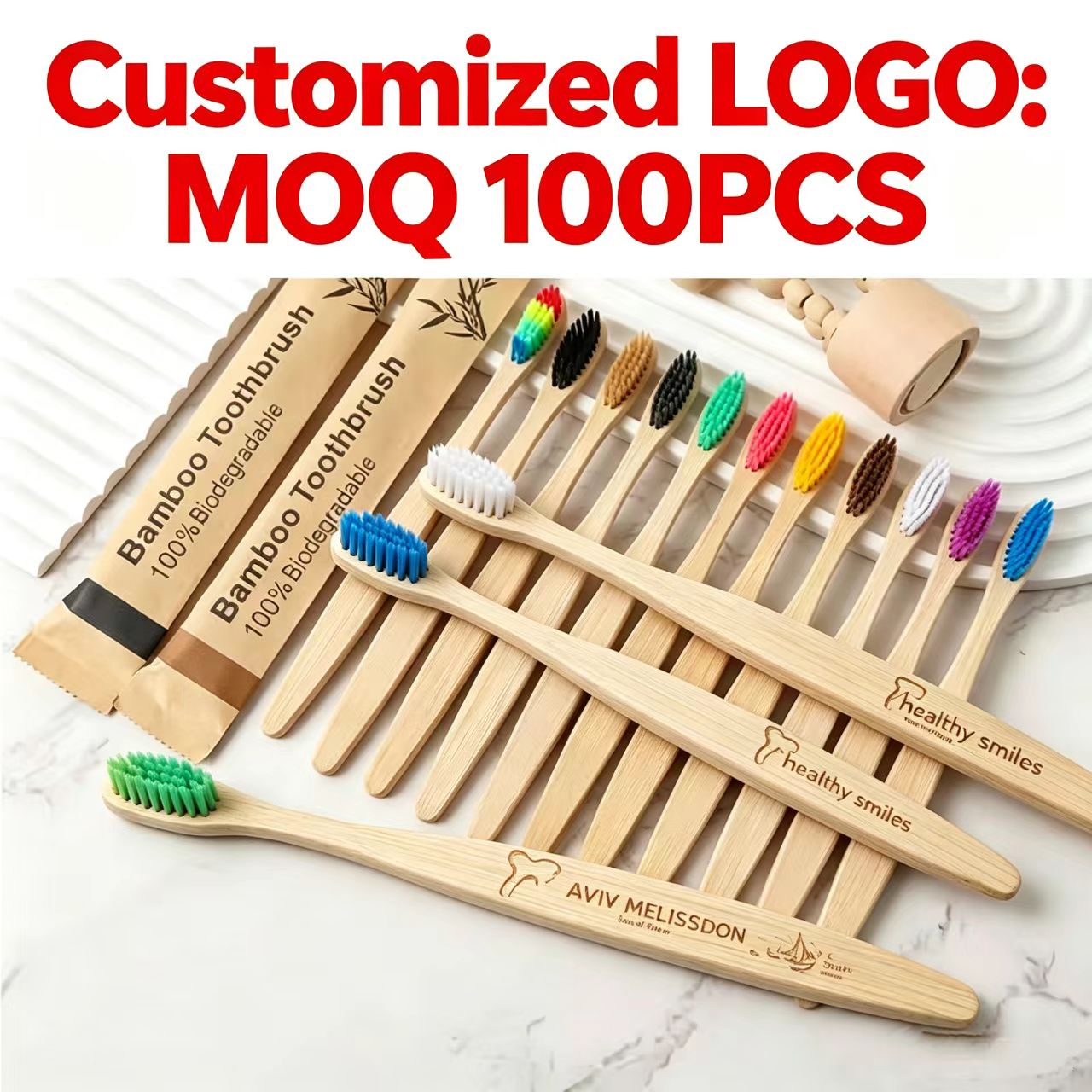 대나무 칫솔 100개 친환경 재사용 가능 칫솔 성인용  - Bamboo Toothbrush 리뷰 및 가격