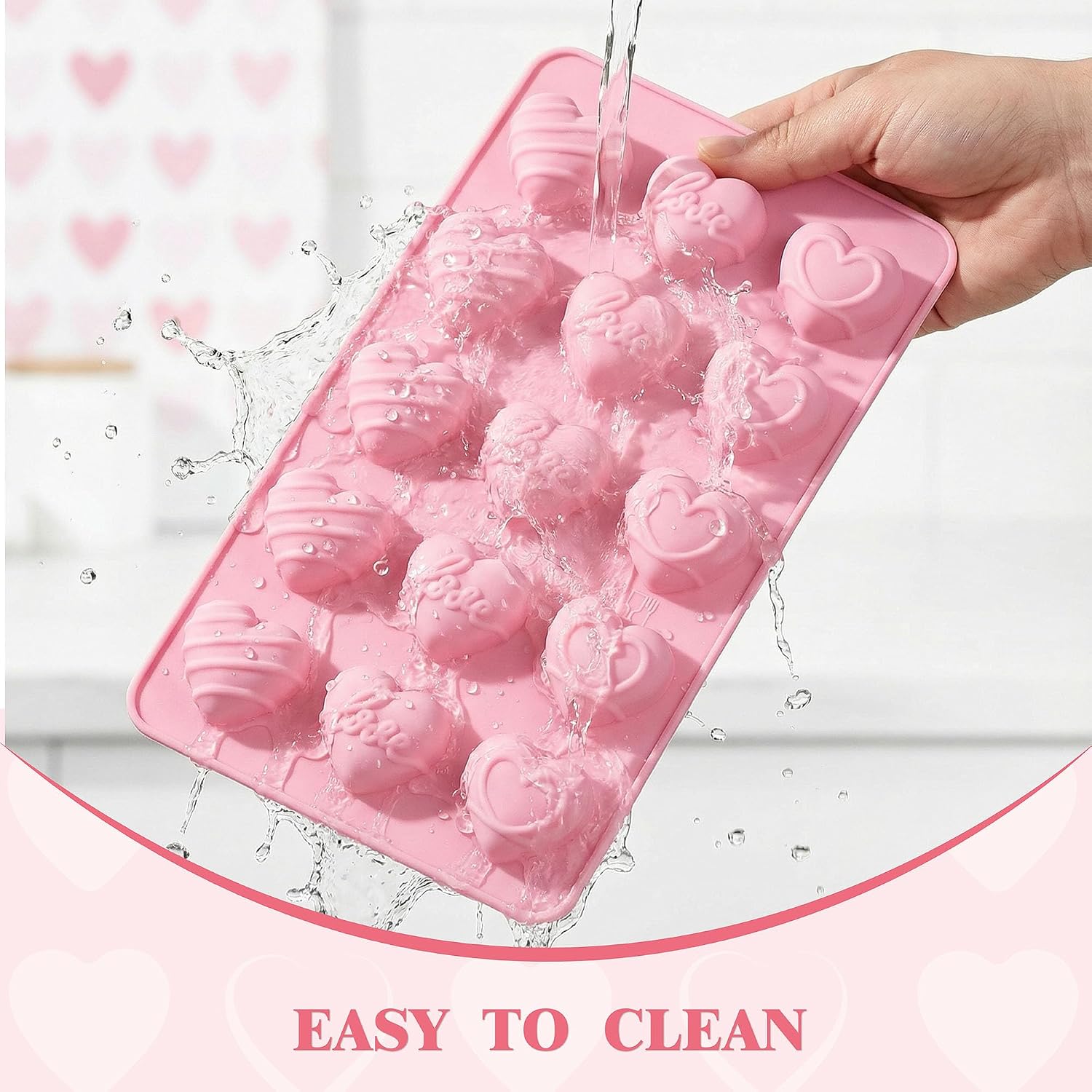 하트 실리콘 몰드, 하트 초콜릿 몰드 15구, 논스틱  - Eco Soap 리뷰 및 가격