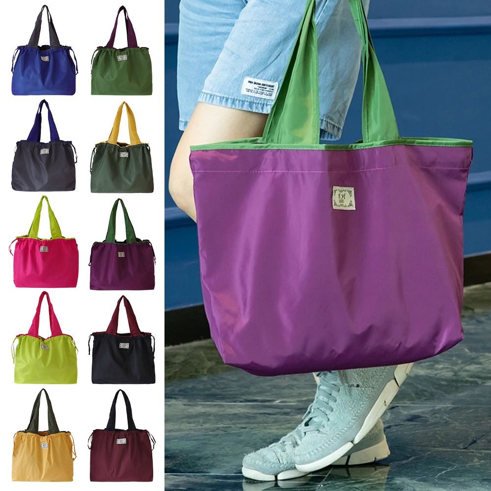 패션 드로스트링 슈퍼마켓 쇼핑백 접이식 재사용 쇼핑백  - Reusable Bag 리뷰 및 가격