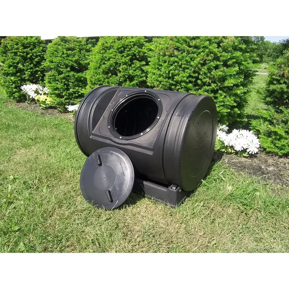 손잡이가 달린 야외용 정원 퇴비통, 검은색 - Compost Bin 리뷰 및 가격