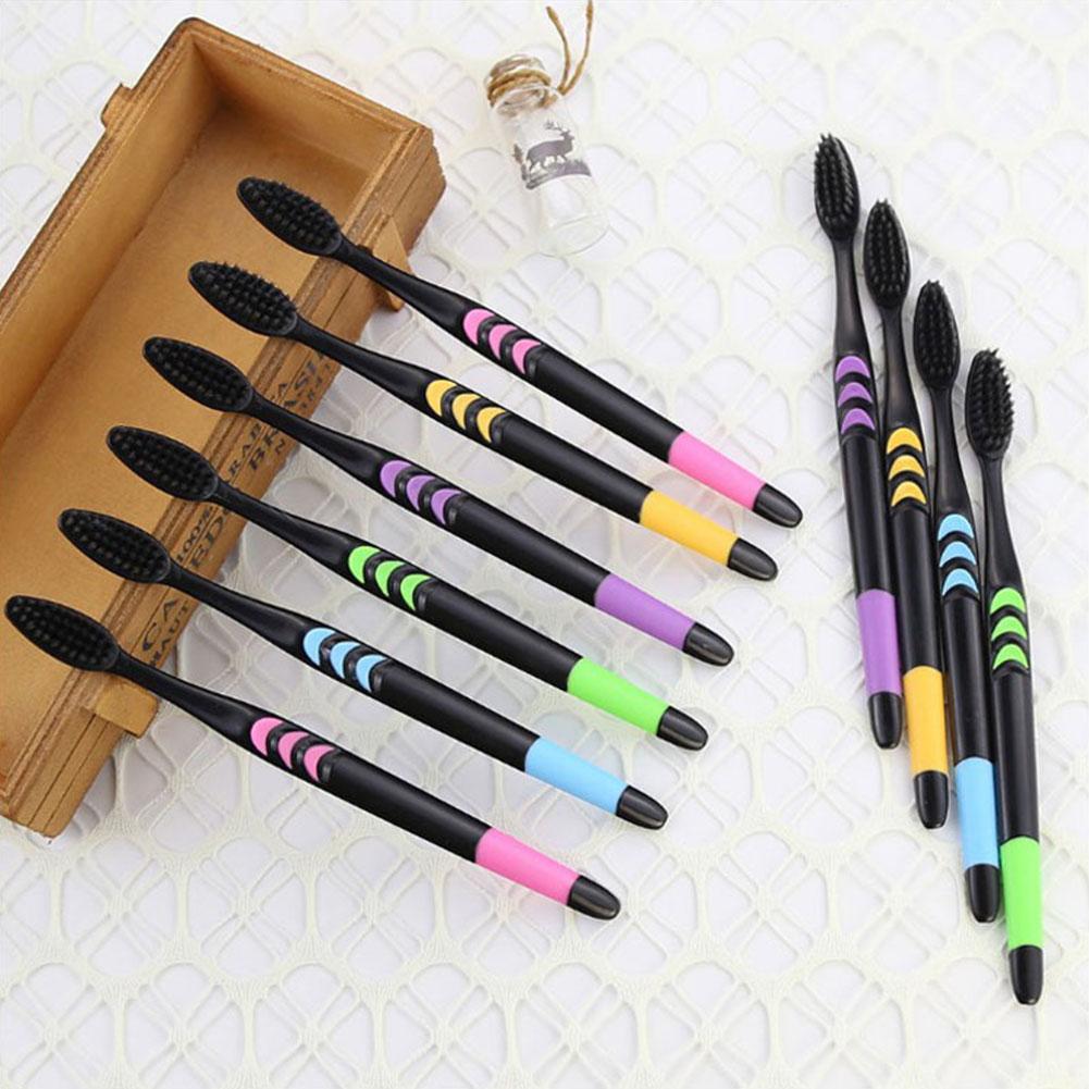 10 조각 포장 된 부드러운 강모 대나무 숯 검은 머리 - Bamboo Toothbrush 리뷰 및 가격