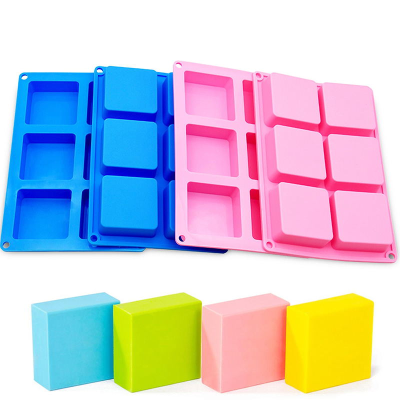 사각 비누 몰드, 6 구, 들러붙지 않는 실리콘 팬,  - Eco Soap 리뷰 및 가격