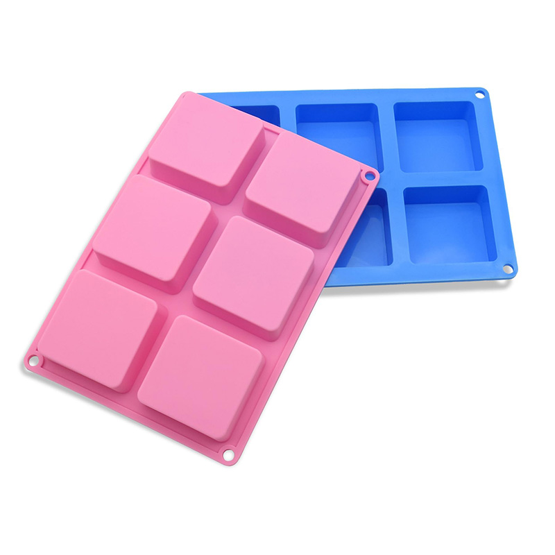 사각 비누 몰드, 6 구, 들러붙지 않는 실리콘 팬,  - Eco Soap 리뷰 및 가격