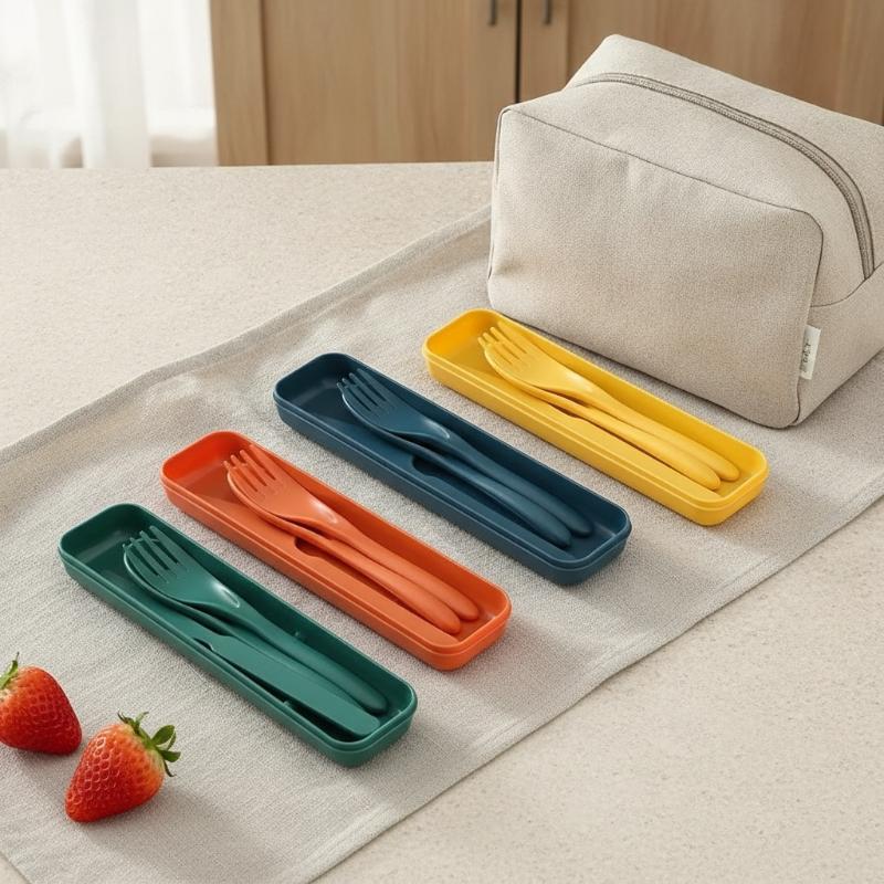 밀짚 재사용 가능한 수저 세트, 일회용 식기 대신 나이 - Reusable Straw 리뷰 및 가격