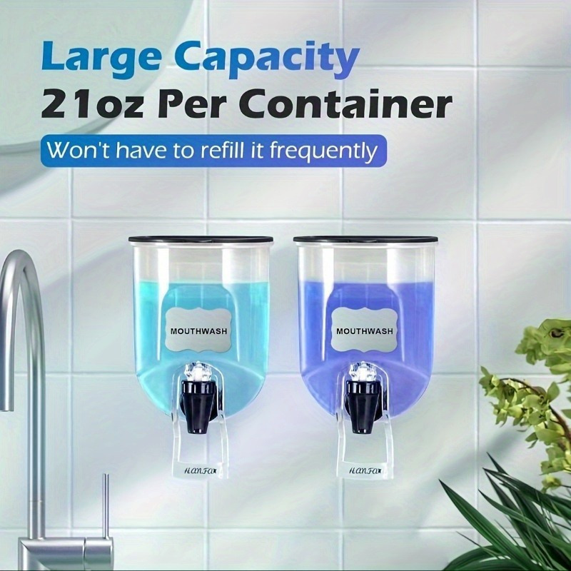 2PCS 600ml 구강 세정제 디스펜서 욕실 재사용  - Reusable Bottle 리뷰 및 가격