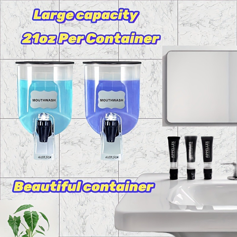 2PCS 600ml 구강 세정제 디스펜서 욕실 재사용  - Reusable Bottle 리뷰 및 가격