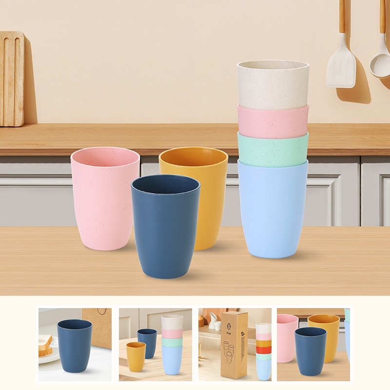 밀짚 컵 6개 세트, 깨지지 않고 쌓을 수 있으며 식기 - Reusable Straw 리뷰 및 가격