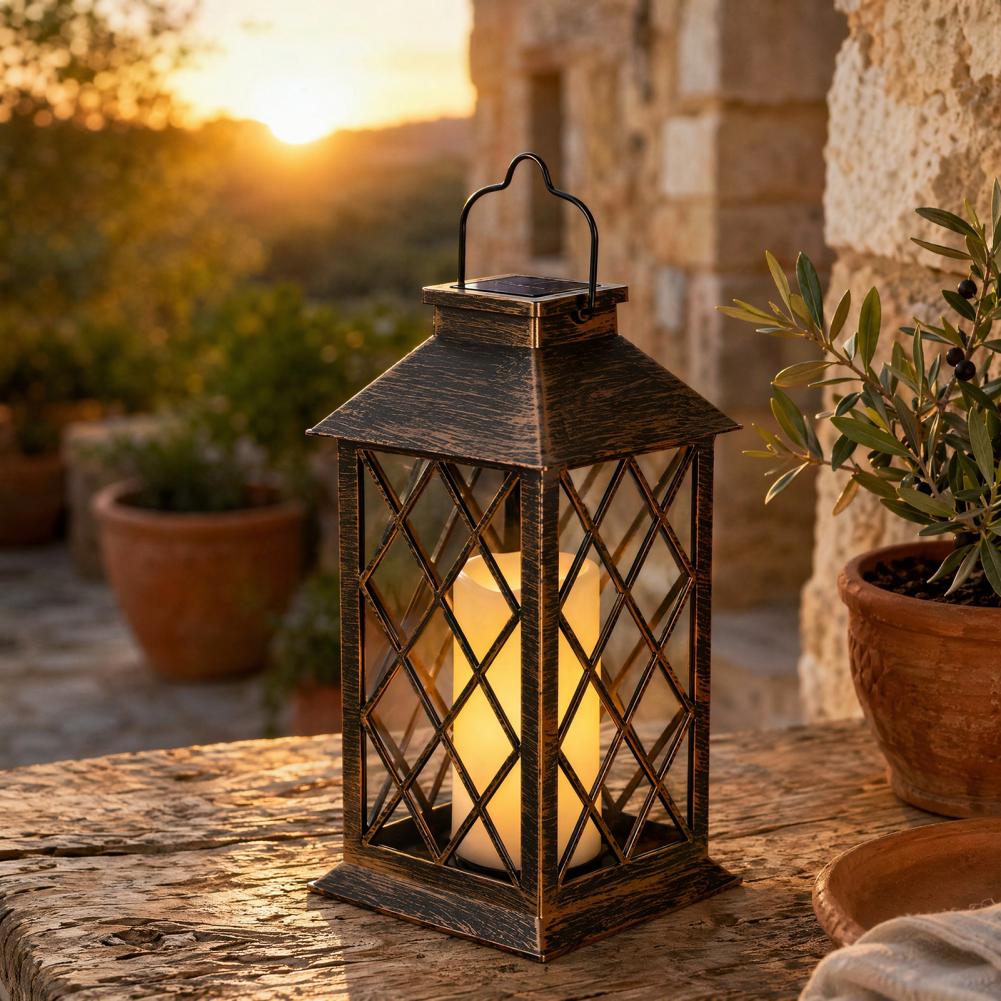 레트로 태양광 랜턴, 야외용 태양광 캔들 랜턴, 걸이  - Solar Garden Light 리뷰 및 가격