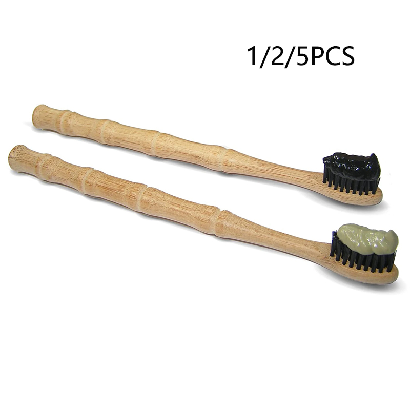 1/2/5 Pcs 천연 생분해성 대나무 칫솔: 대나무  - Bamboo Toothbrush 리뷰 및 가격