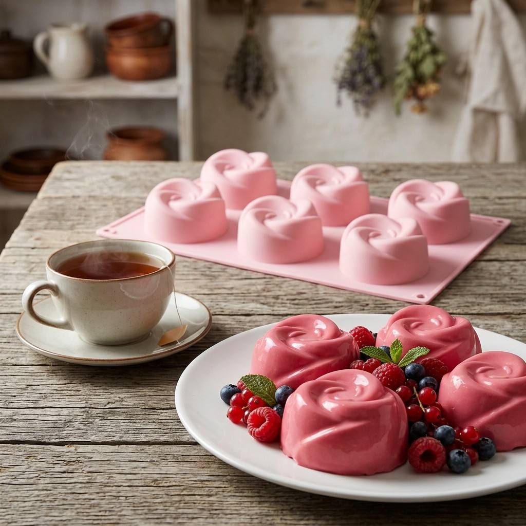 식품 등급 6구 장미꽃 실리콘 몰드 BPA 프리 논스틱 - Eco Soap 리뷰 및 가격