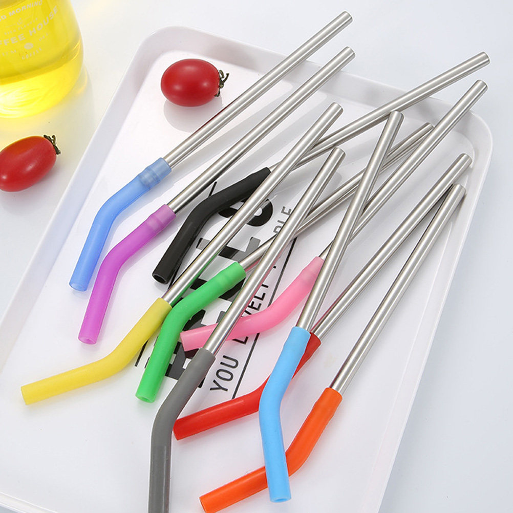 12개입 스테인리스 스틸 빨대 세트, 실리콘 팁, 재사 - Reusable Straw 리뷰 및 가격