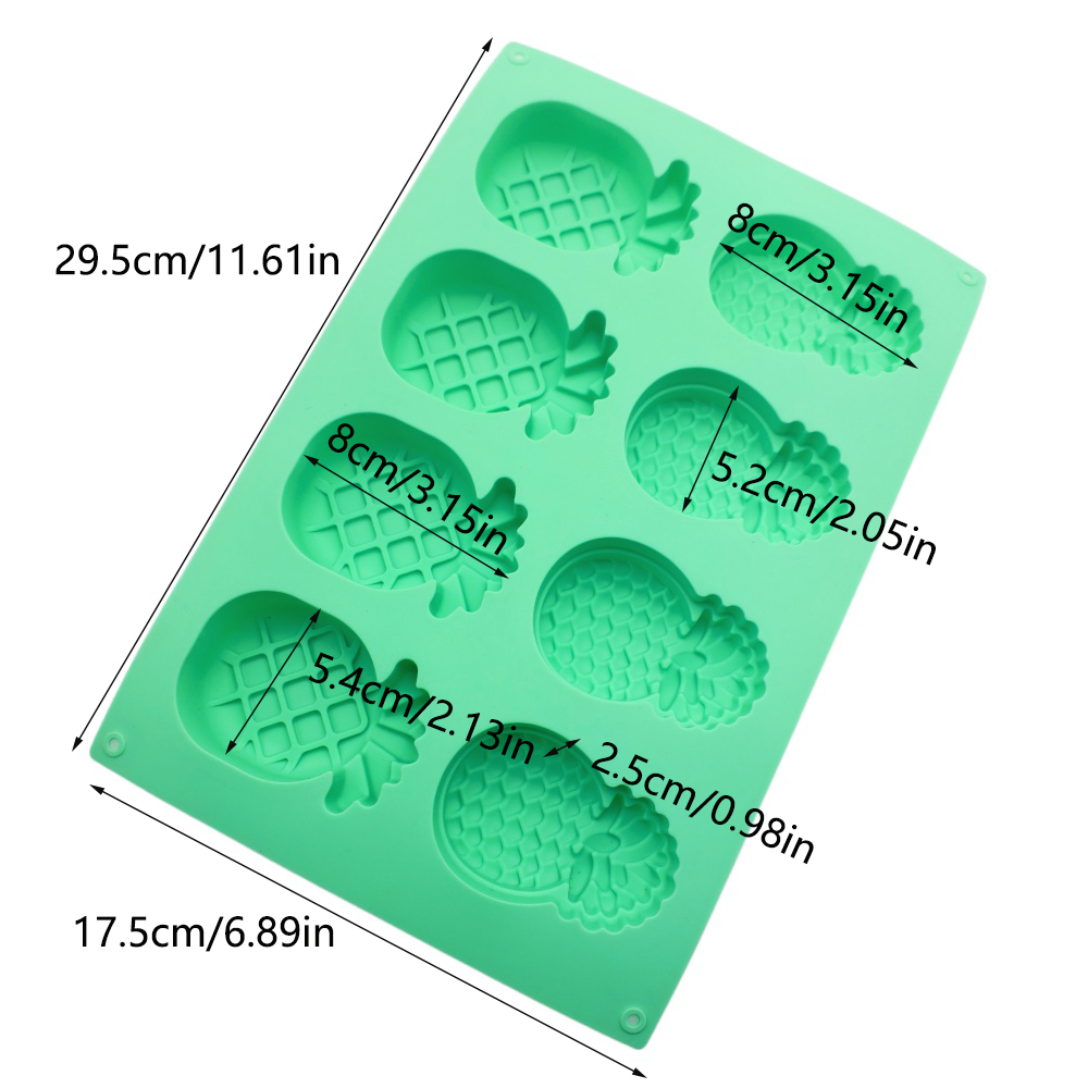 파인애플 모양 실리콘 케이크 몰드 8구 식품 등급 실리 - Eco Soap 리뷰 및 가격