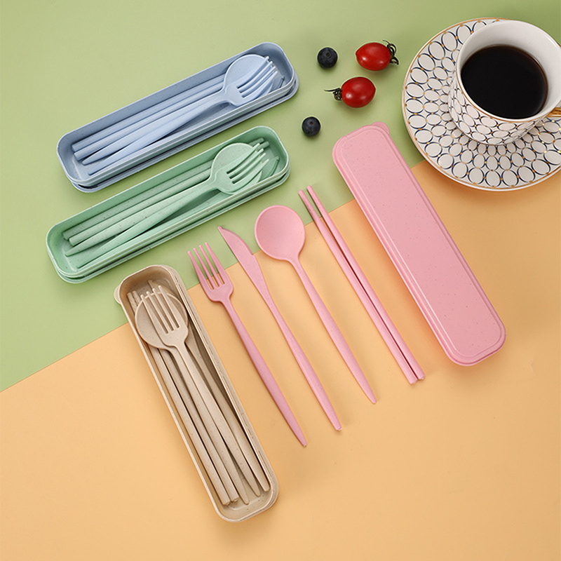 4개/세트 휴대용 식기 세트(상자 포함) 건강 친환경  - Reusable Straw 리뷰 및 가격