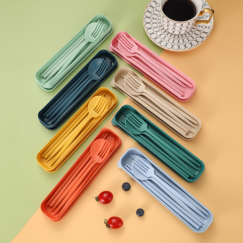 4개/세트 휴대용 식기 세트(상자 포함) 건강 친환경  - Reusable Straw 리뷰 및 가격