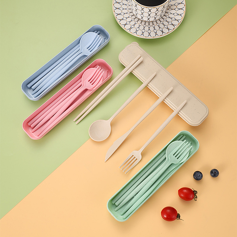 4개/세트 휴대용 식기 세트(상자 포함) 건강 친환경  - Reusable Straw 리뷰 및 가격
