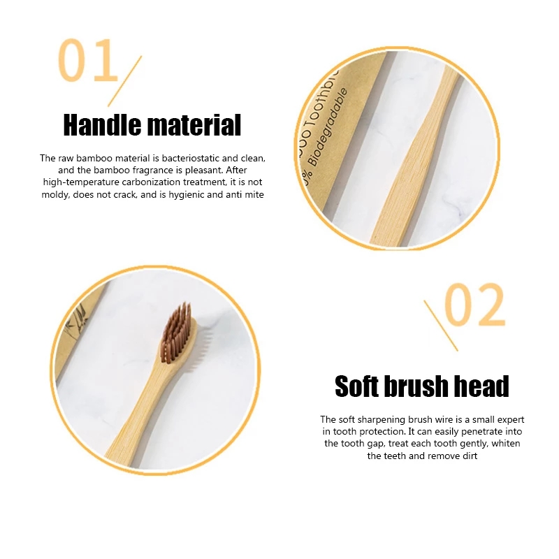 대나무 칫솔 100Pcs 친환경 Resuable 칫솔  - Bamboo Toothbrush 리뷰 및 가격