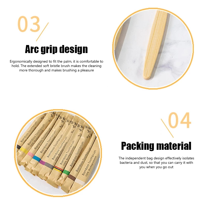 대나무 칫솔 100Pcs 친환경 Resuable 칫솔  - Bamboo Toothbrush 리뷰 및 가격