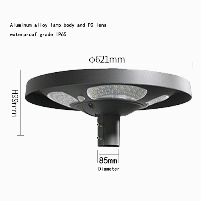 방수 IP65 UFO 태양광 LED 정원 가로등 30W - Solar Garden Light 리뷰 및 가격