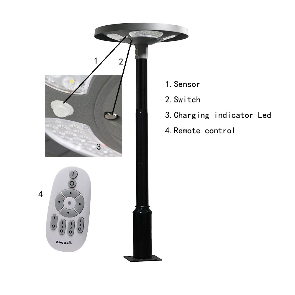 방수 IP65 UFO 태양광 LED 정원 가로등 30W - Solar Garden Light 리뷰 및 가격