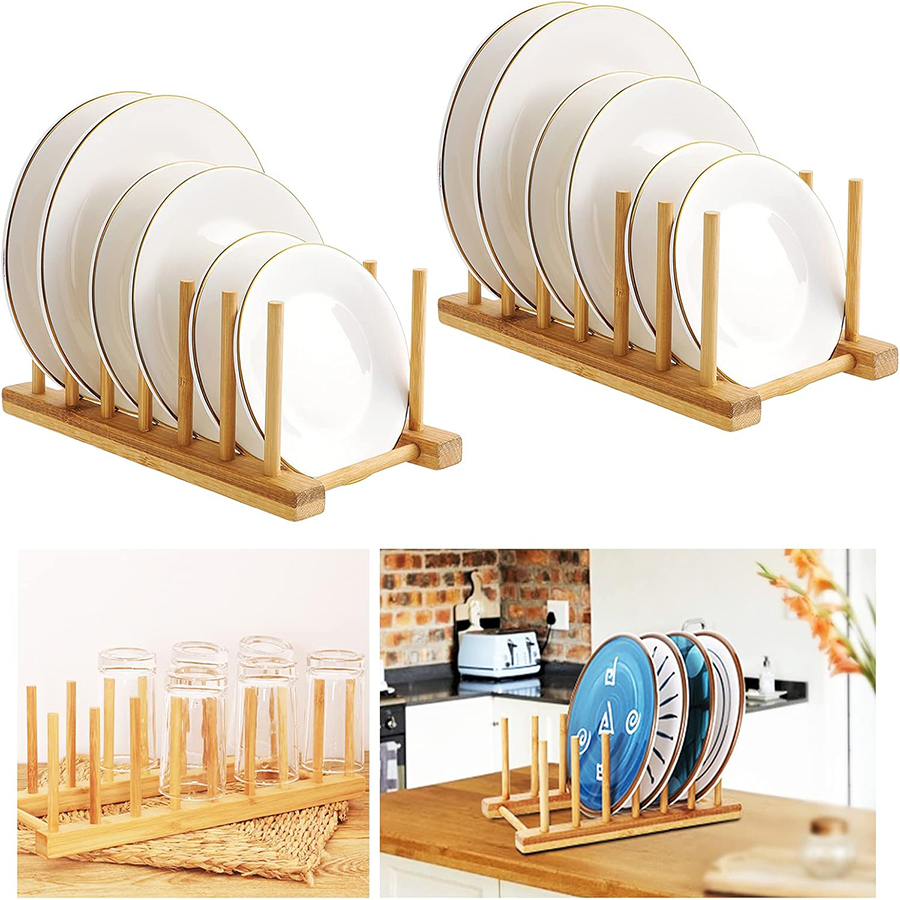 1pcs/2pcs 대나무 접시 랙, 접시 홀더, 스토리 - Bamboo Cutlery 리뷰 및 가격