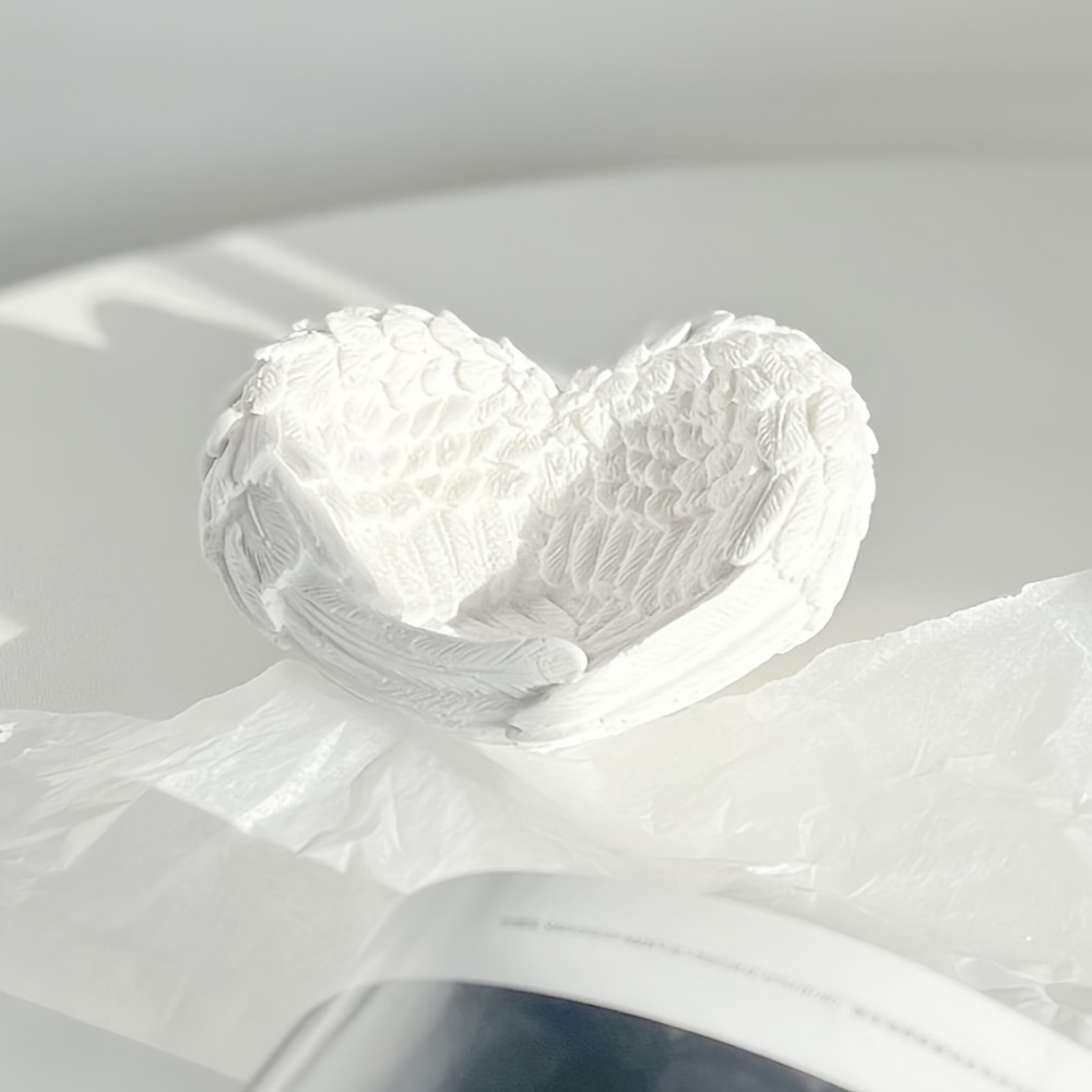 1개 천사 날개 하트 실리콘 몰드 - 레이어드 윙 디자 - Beeswax Wrap 리뷰 및 가격