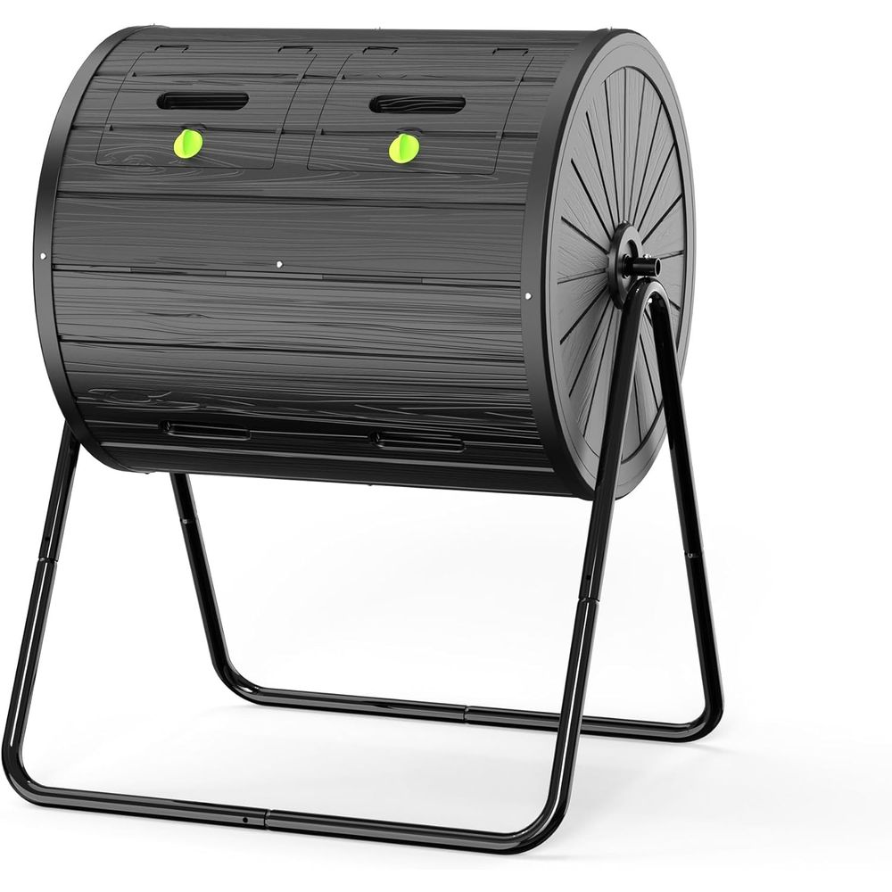 야외용 37.5갤런 사계절 이중 챔버 텀블링 퇴비통 ( - Compost Bin 리뷰 및 가격
