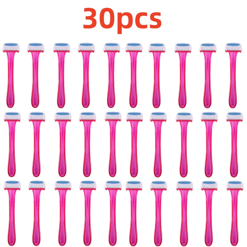 -5-30개입 일회용 여성용 비키니 면도기, 장미색 플 - Safety Razor Handle 리뷰 및 가격