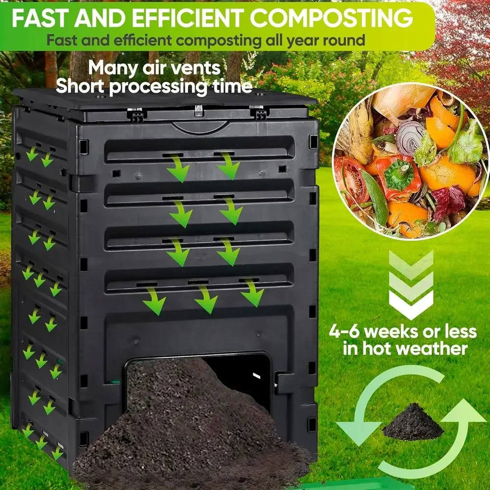 120갤런 용량 정원 퇴비통 - 간편 조립, 풍부한 흙 - Compost Bin 리뷰 및 가격