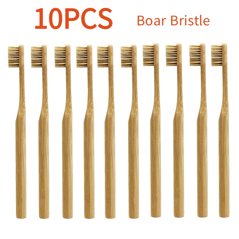 10개입 천연 멧돼지 털로 만든 대나무 칫솔, 생분해성 - Bamboo Toothbrush 리뷰 및 가격